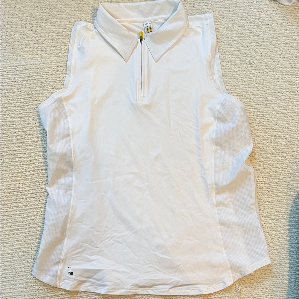 Women's White Lole Sleeveless tennis Top